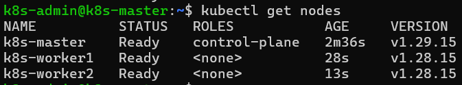 kubectl get nodes