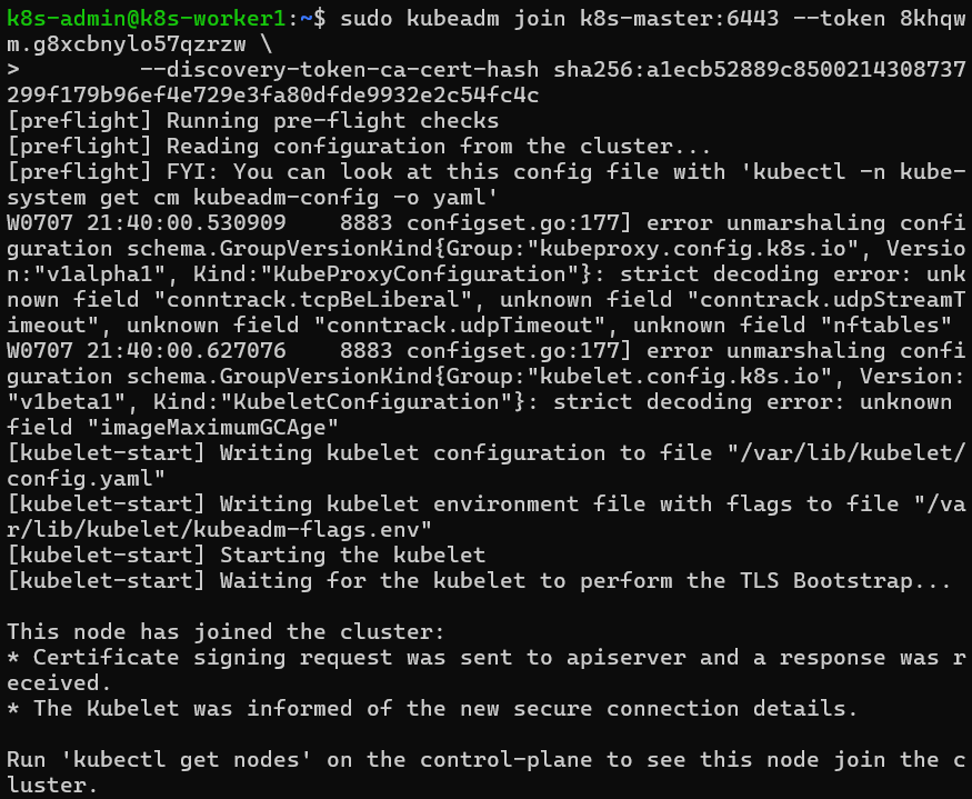 kubeadm join