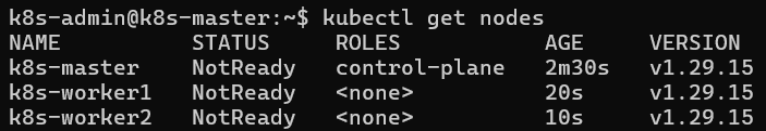 kubectl get nodes
